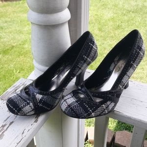 Sarah-jayne plaid heel shoes